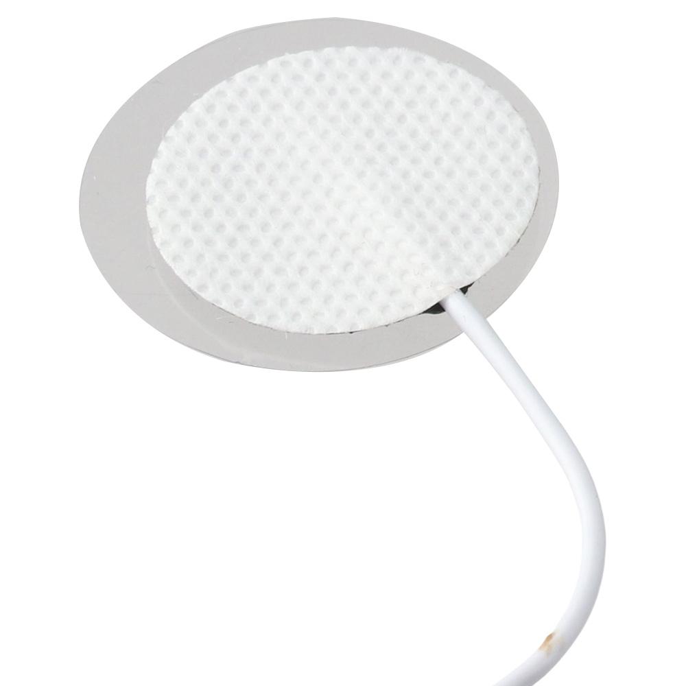 10 Pcs 2.0mm 1in Round Reusable Electrodes White Replacement for Tens EMS  Massager