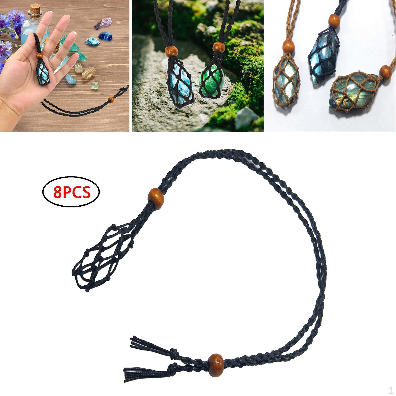 8 шт. Хрустальный шнур для ожерелья, пустой держатель, регулируемая клетка, плетеный браслет, замена для DIY