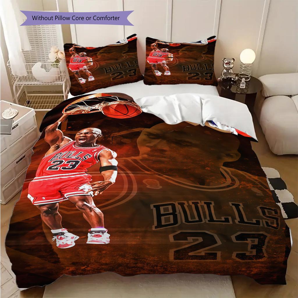 Dynamic Dunk Action Three-piece set(1 * duvet cover + 2 * pillowcase, without core)Duvet cover and pillowcase Christmas birthday gift