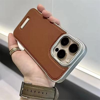 Módní kryt bez rámečku pro Apple 13 14 15 16 Promax Nový luxusní nárazuvzdorný kožený kryt na telefon pro iPhone 12 13 14 15 16 Pro Max
