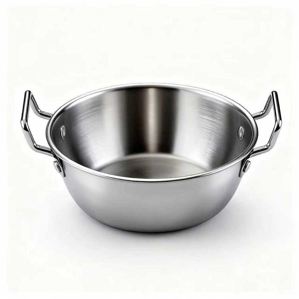 Korean Stainless Steel Double-Ear Bowl: Instant Noodles, Yogurt, and Small Hot Pot