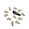 Gold & Silver Alloy 3D Rhinestone Star Nail Art Pendants