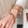 6 Stück/7 Stück Gold Silber Armreif Armbänder Set Europa Amerikanischer Stil Übertriebenes Armband Damen Geschenk