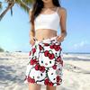1pc Sanrio Hello Kitty Beach Towel Soft Microfiber Bright Red White Cartoon Design Lightweight Durable Machine Washable Summer