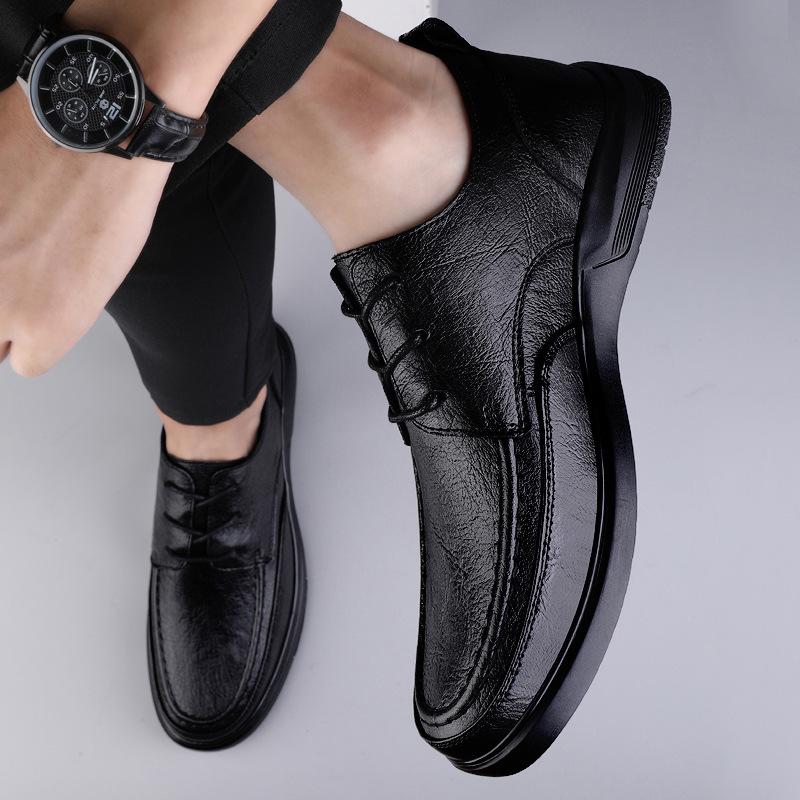 Men's Shoes 2025 Summer New Men's Fashion Outdoor Lace-up Versatile Office Soft-soled Formal High-end Business Leather Shoes