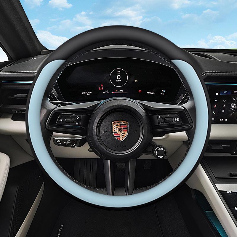 Porsche Steering Wheel Cover for Taycan, Cayenne, Macan, Panamera, and 718 Models