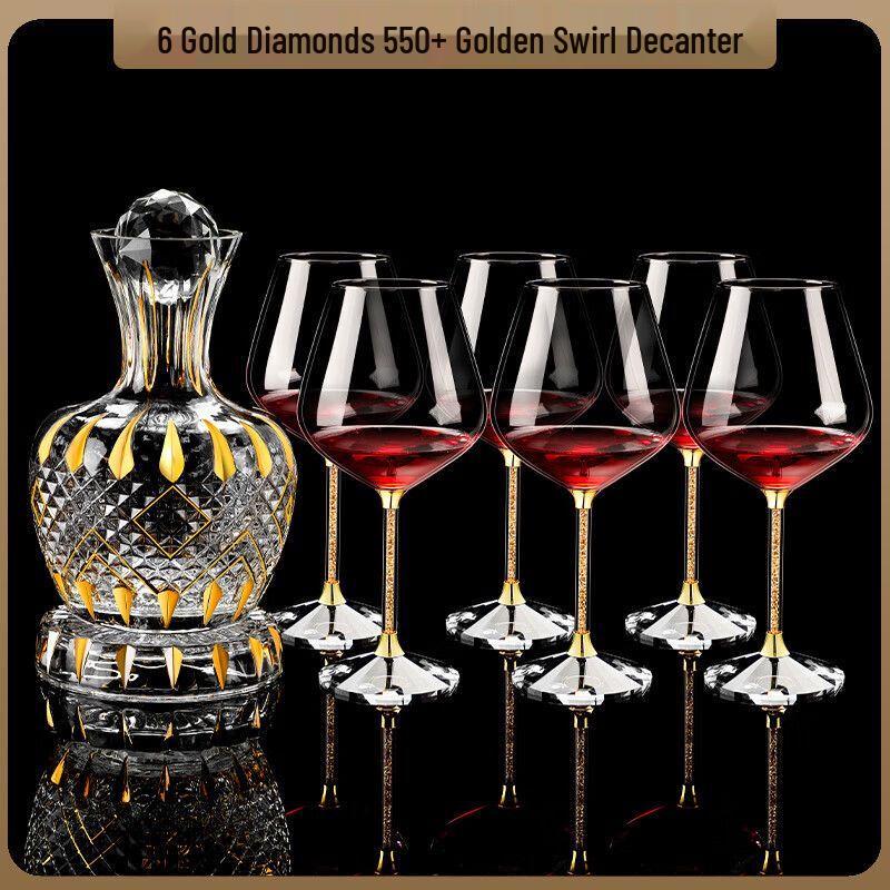Handmade Crystal Rotating Wine Decanter