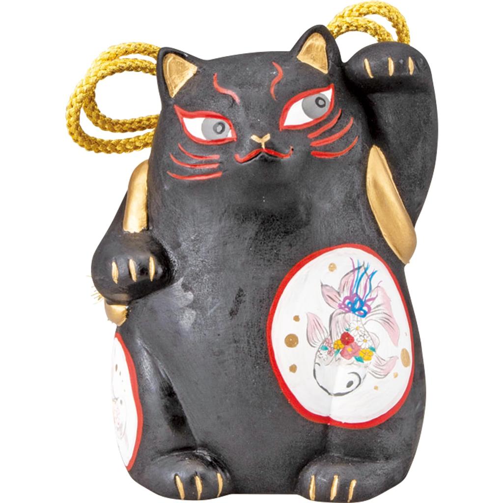 Cute New Piggy 9 X Japanese Cat Made In "Kabuki Cat" Maneki-neko Bank, Approx. 12cm, Gift, Concierge, Merchandise, Black, Japan, San4578-2