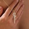 Personalized Sunflower Name Pendant Necklace for Women, Custom Gold Tone Minimalist Jewelry