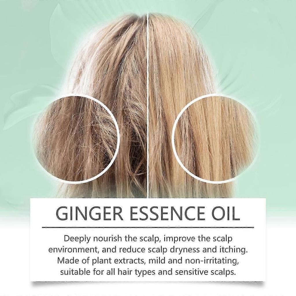 Hoegoa Ginger Hair Care Essential Oil Gentle Ingredients Herbal Ginger Boosts Soft and Beautiful Hair Essential Oil