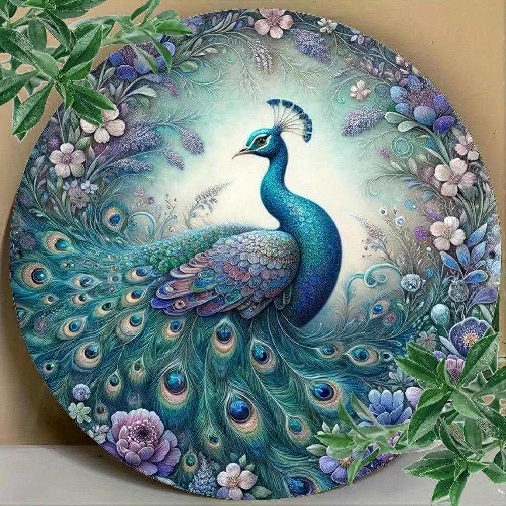 Vintage Peacock Metal Wall Art Handmade Decor for Living Room