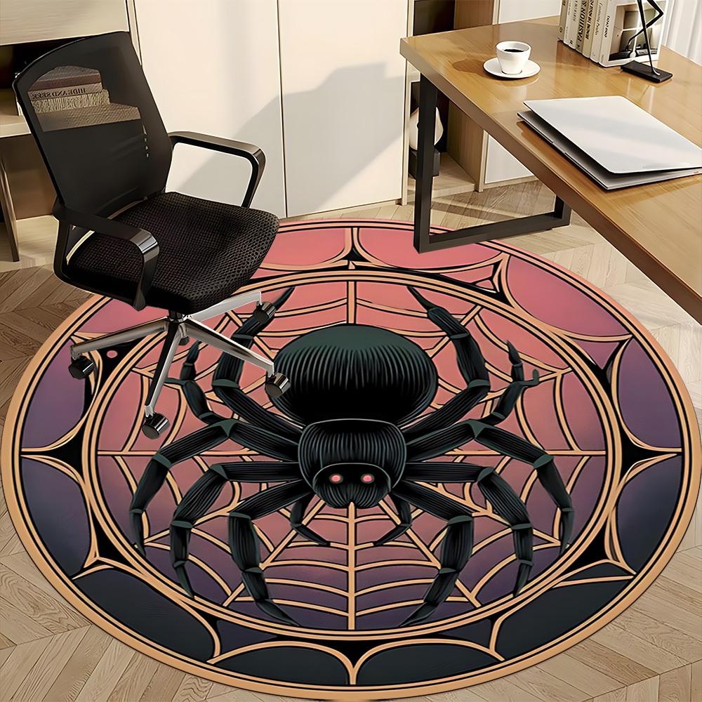 1 alfombra redonda de telaraña para oficina, alfombrilla adecuada para oficina, debajo de sillas de oficina, dormitorio, sala de estar, decoración del hogar, decoración de habitación