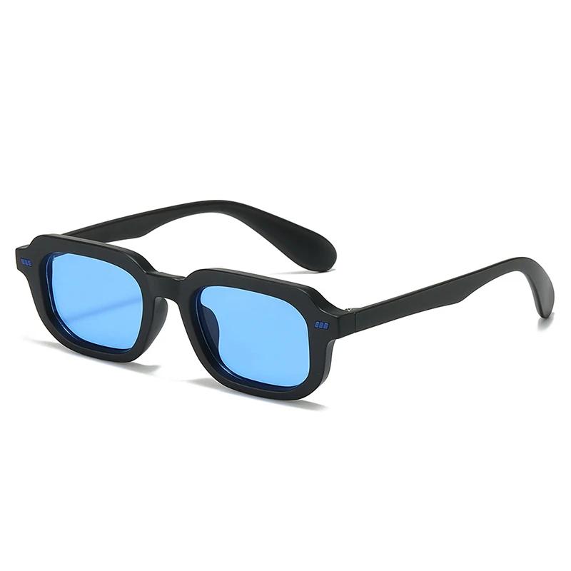  Fashion Small Square Women Sunglasses Retro Rivets Men Black Tea Shades UV400 Sun Glasses