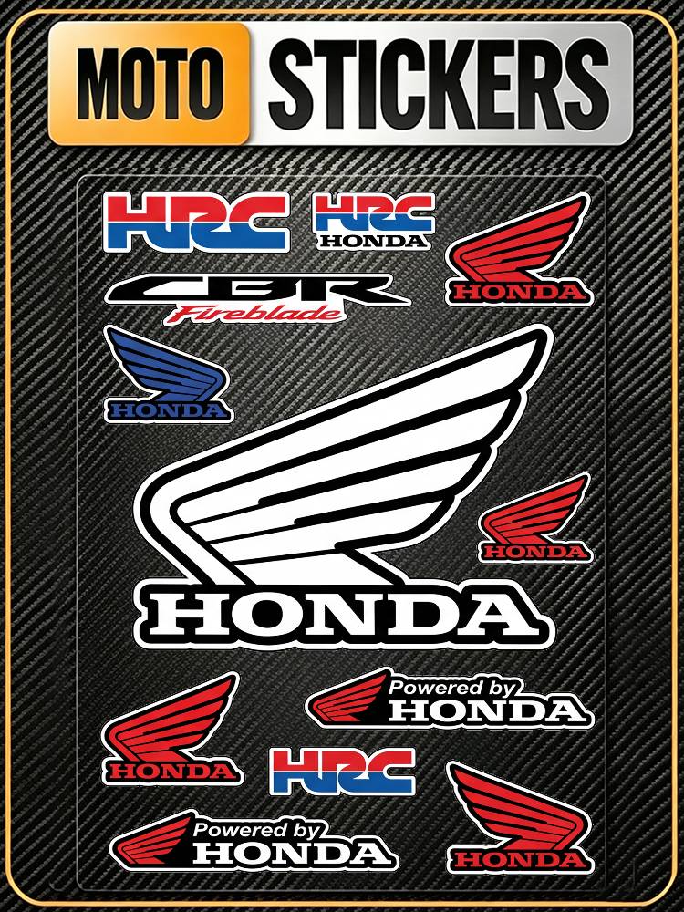 FOR HONDA Universal Multi-Purpose Reflective Waterproof Stickers Scratch Conceal For Auto Bike Helmet Mug Fridge DecorationOW3 Vhbm0