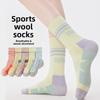 Women's Woolen Mid-calf Thickened Badminton Sports Socks with Hair Loops On The Soles, Towels, Outdoor Pile-up Socks for Women