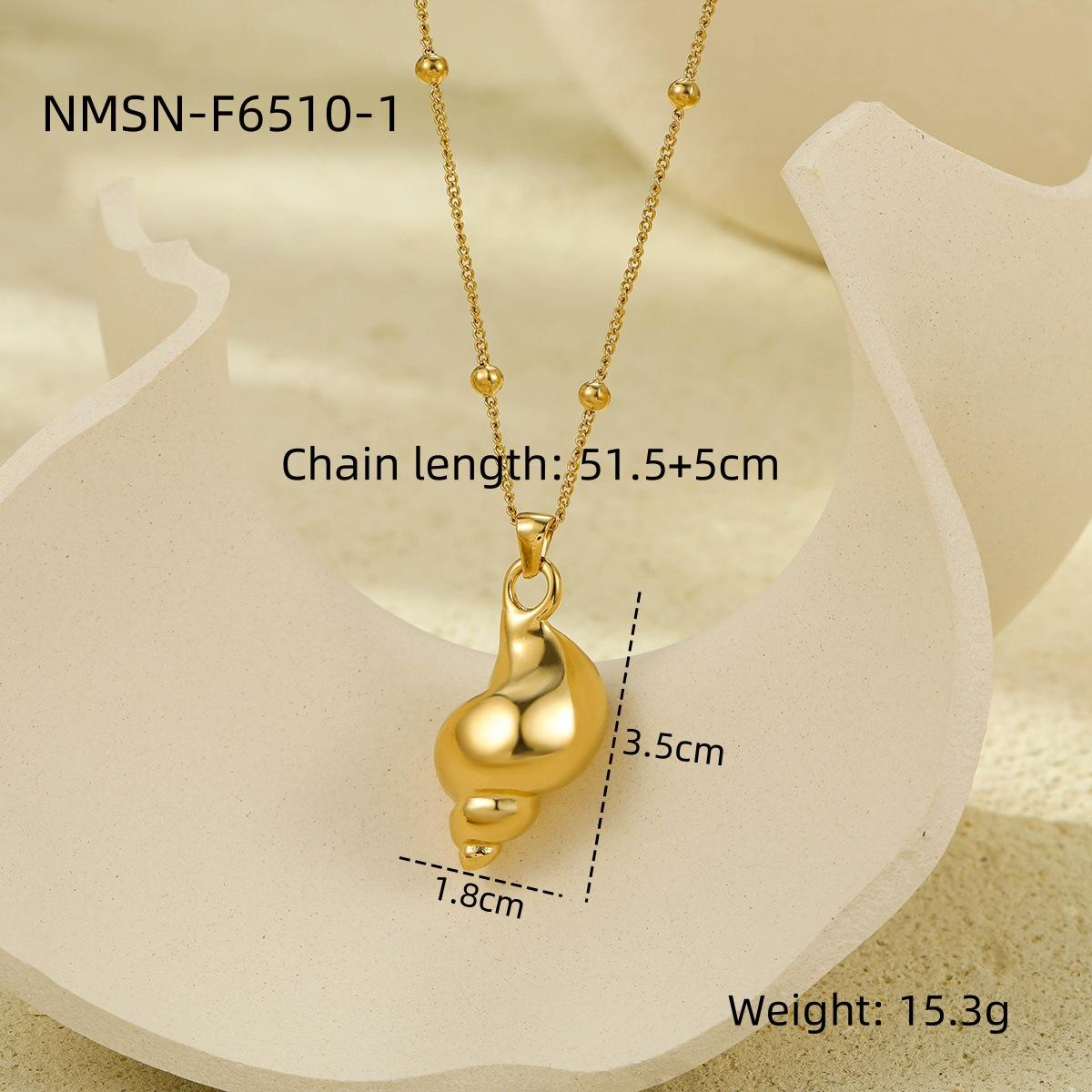 GEMCHIC Women s Minimalist Seashell Pendant Necklace Stainless Steel Gold Plated Chain Choker