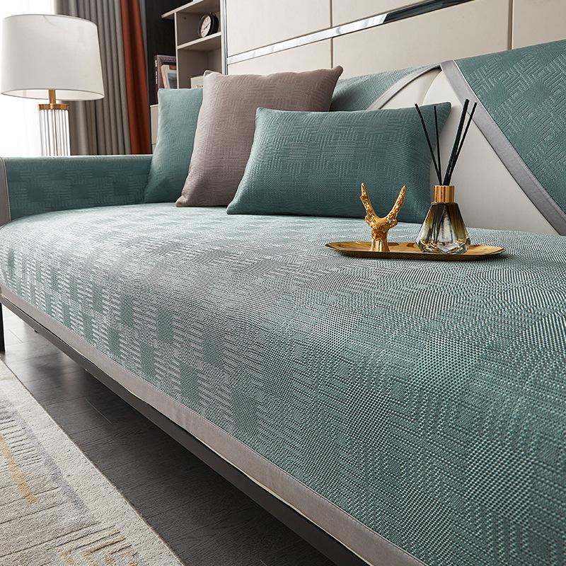 

Диван из ледяного шелка, крутой бамбуковый коврик, летняя летняя подушка, простой современный высококачественный нескользящий кожаный чехол для дивана 70*70cm