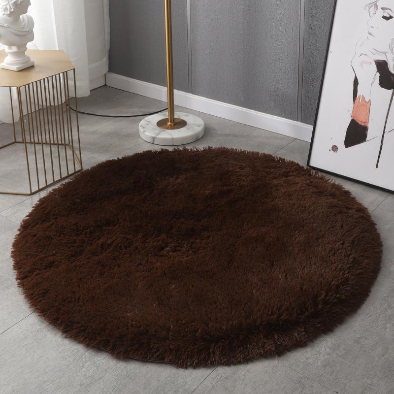 1Pcs Soft Plush Round Rug for Bedroom Home Decor Fluffy Shag Circle Area Rugs Kids Room Classroom Nursery Living Room Decor