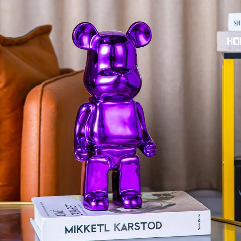 

Ніжні фігурки ведмедиків Розкішна кераміка Статуя агресивного ведмедя Каваї мультяшні скульптури ведмедиків Настільна прикраса Домашні аксесуари 20cm