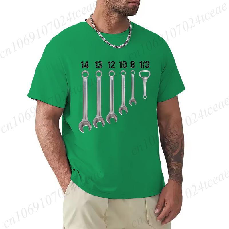 Men Summer Clothing Fashion Casual TShirts Keys Mechanic Beer Opener Humor Alcohol Beers Cars Motorcycles Print Sports Tshirt