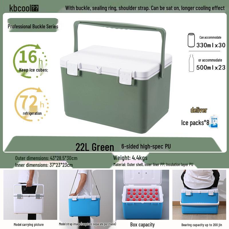 Kebao KBCool Insulated Ice Box Cooler for Camping, Ice Cream, Breast Milk & Fishing