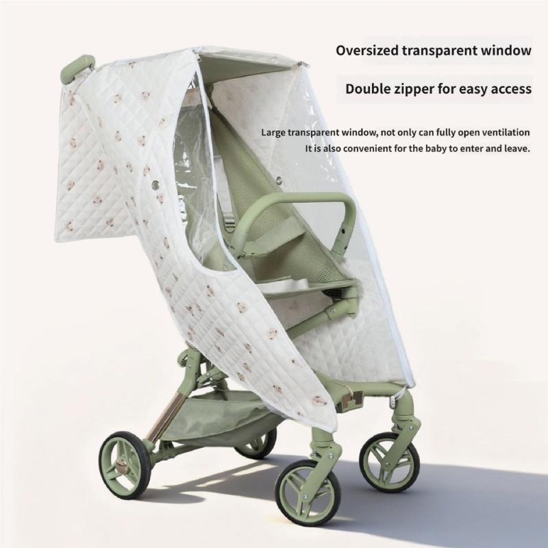 Individuelle Kinderwagen-Wetterhülle Atmungsaktives Design Einfache Anbringung Kinderwagen-Hülle Leicht zu tragen Kinderwagen Regenschutz