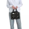 Clarinet Music Note Pattern Insulated Lunch Bag for Women Children Portable Food Boxes Thermal Lunch Box Tote