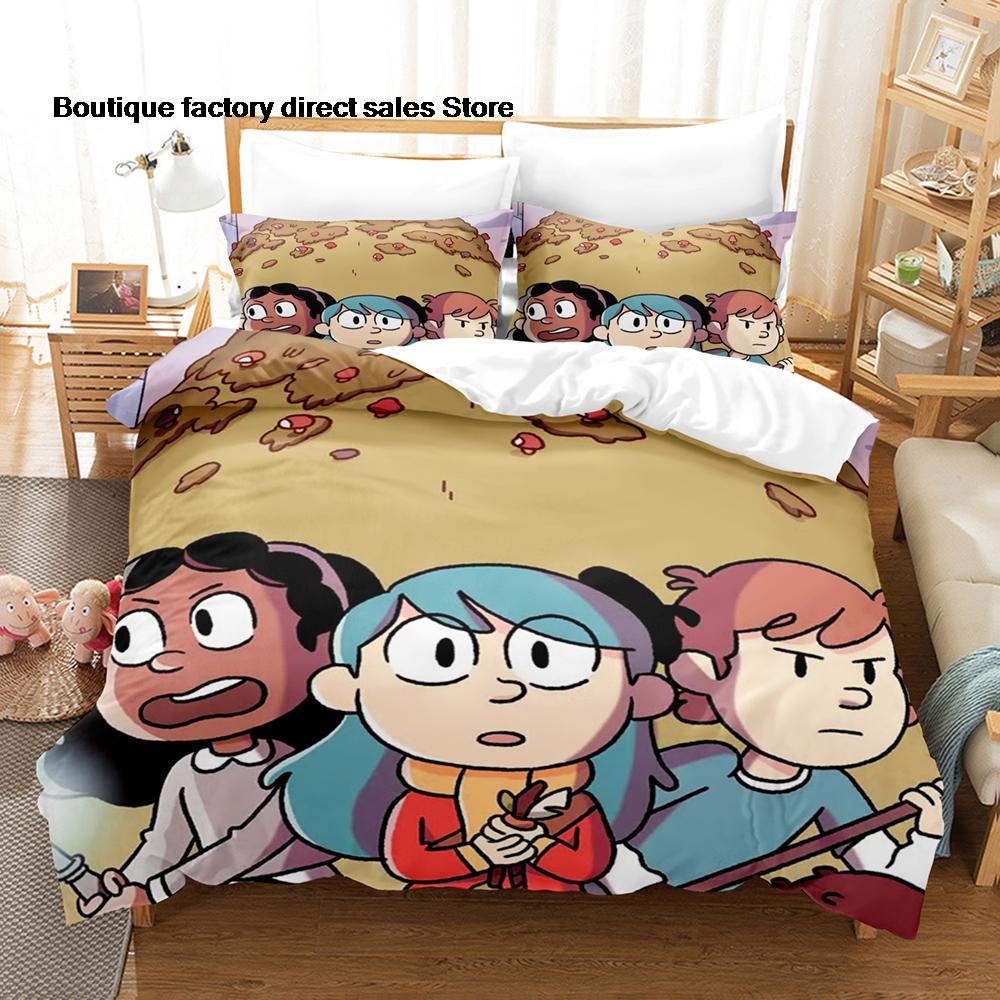 3D Printed Hilda The Series Bedding Set Duvet Cover Pillowcase For Kids Bedroom Decor Twin Full Queen King Size Bed Linen