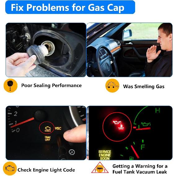 31010-3L600 Gas Cap Fuel Cap For Hyundai Accent Azera Elantra GT Genesis Coupe Santa Fe Sonata Tucson Veloster, Kia Soul Sedona Forte Sportage