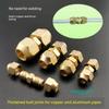 Refrigerator Dual Connection Copper-Aluminum Pipe 6mm with Nut, No Welding Required, Male-Female Refrigeration Connector