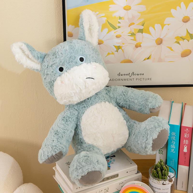 

New stubborn donkey doll plush toy small donkey doll boys and girls birthday gift rag doll 35cm (total length 40cm 0.35kg)