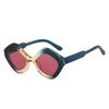  New Retro Irregular Polygon Cat Eye Sunglasses Women Green Red Shades UV400 Fashion Trending Men Sun Glasses