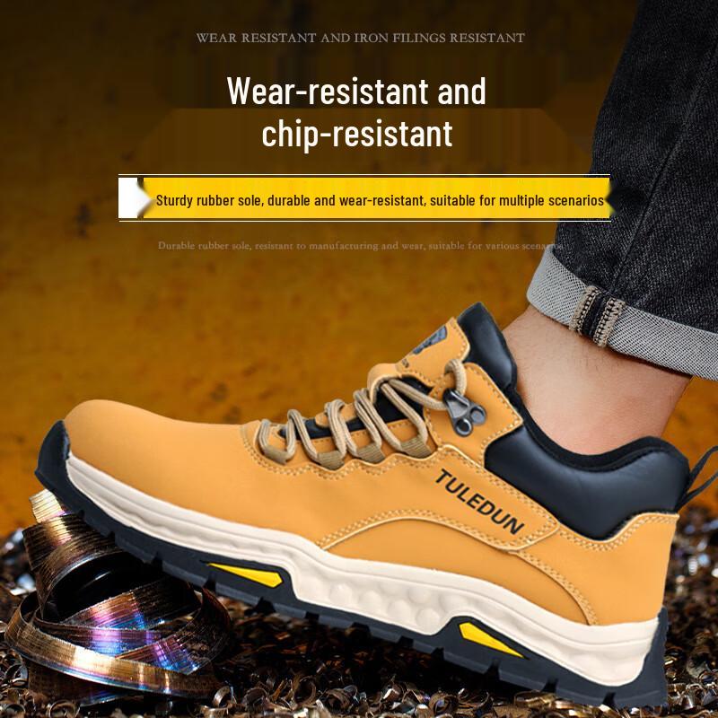 Suede Leather Fireproof Welding Safety Shoes 40