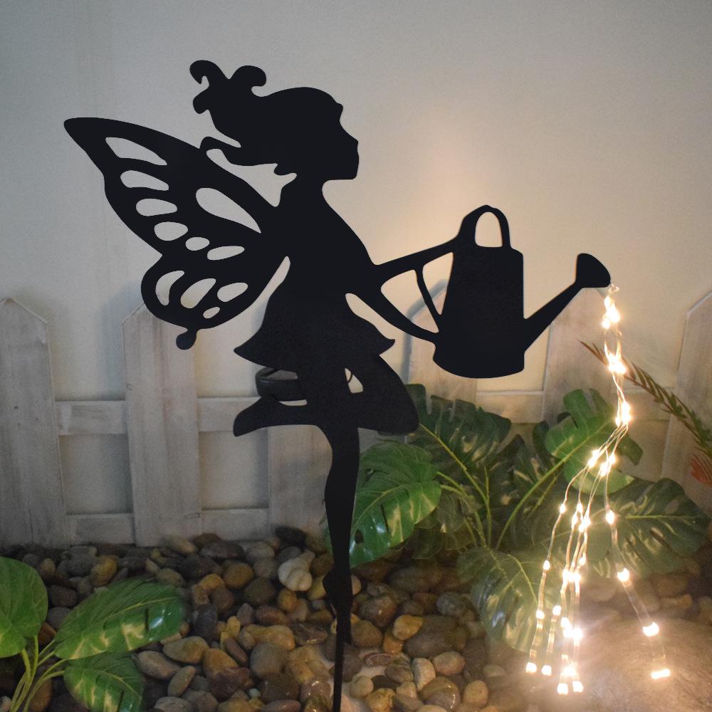 Solar Garden Light: Iron Cat-Shaped Waterproof Outdoor Decoration