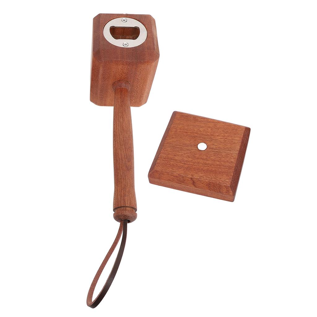 Wooden Bottle Opener Multipurpose Innovative Hammer Beer Opener for Dad Men Him Husband Boyfriend