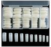 Half Cover Acrylic False Nail Tips, 500PCS Fake Nail Shape Artificial False Nails Tips 10 Sizes with Case for Nail Art Salons (Natural)