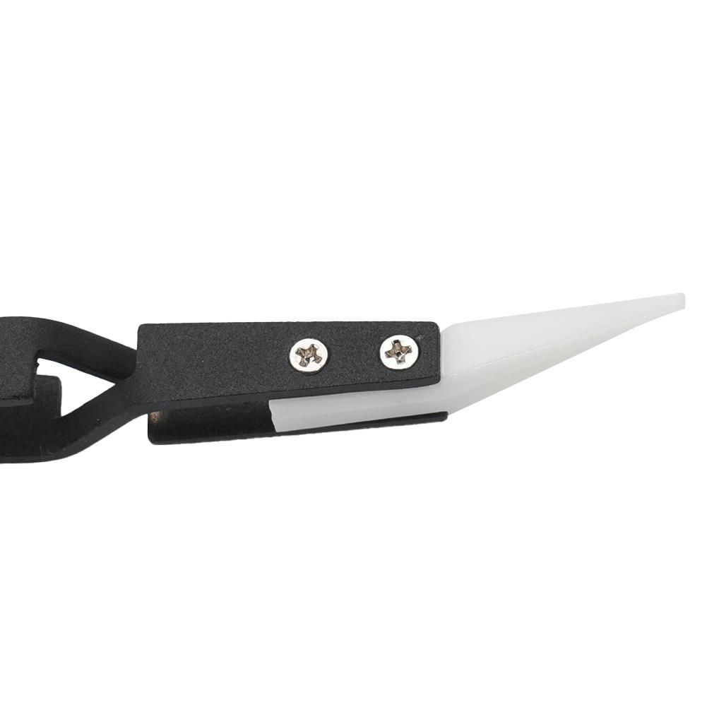 Керамические пинцеты Пинцеты 3 шт. Антистатические для электронного паяния Обратные Кислотостойкие Прямой наконечник Черная ручка China Mainland