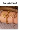 18K Gold Plated Titanium Steel Heart Bracelet with French Minimalist Cuban Chain Design