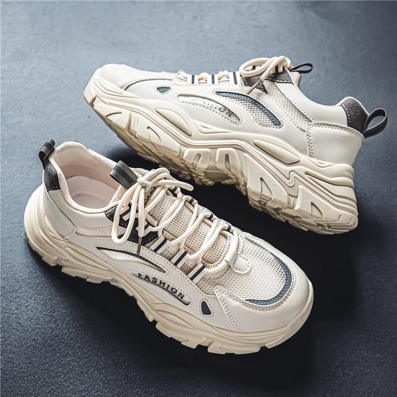 

Новые модные мужские туфли Four Seasons Low Top, удобные дышащие повседневные кроссовки 44 бежевый