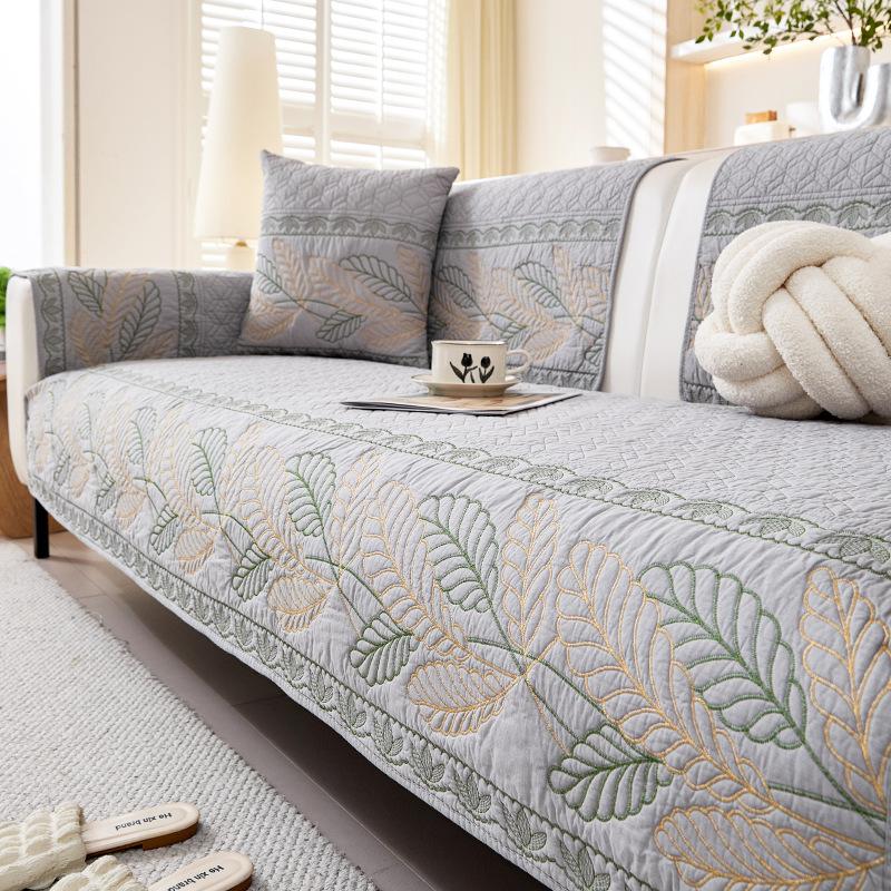

New Washed Cotton Sofa Cushion Fabric Four Seasons Universal Non-Slip Leather Sofa Seat Cushion Sofa Cover Cover Cloth 70*70cm
