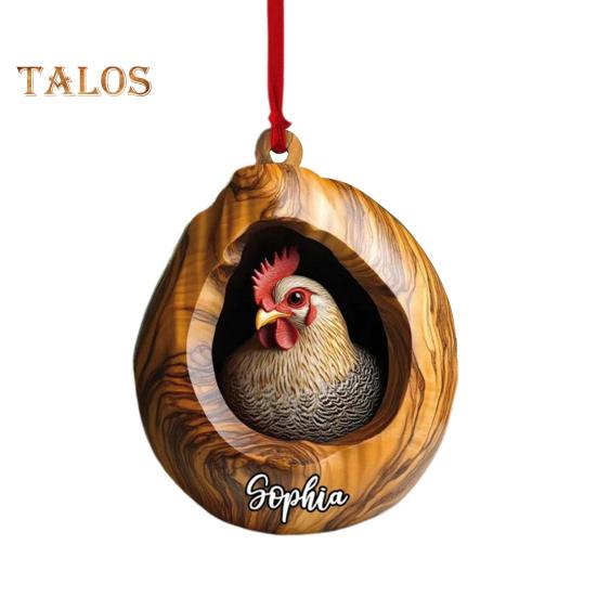 

Овальное акриловое подвесное украшение в виде животного 2D, плоское лесное животное, рождественская елка, подвесное украшение для автомобиля, спальни, животного, гостиной, спальни, животного E