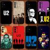 U-U2 Pop B-Band Pouzdro na telefon Pro Samsung S24,S21,S22,S23,S30,Ultra,S20,Plus,Fe,Lite,Note,10,9,5G Černé Měkký kryt