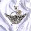 Natural Gemstone 925 Solid Silver Designer Jewelry Pendant 1.48" Christmas Gift CP-17