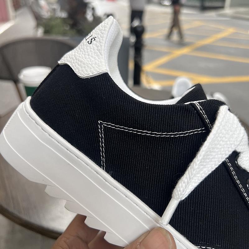 Scarpe Casual da Skateboard da Uomo Europee Versatili con Suola Spessa e Lacci