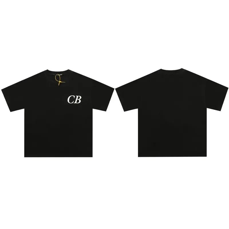 Summer Fashion Heavyweight Retro Men's English Letters 100% Cotton Printed Round Neck High-quality Casual Fitness Street T-shirt