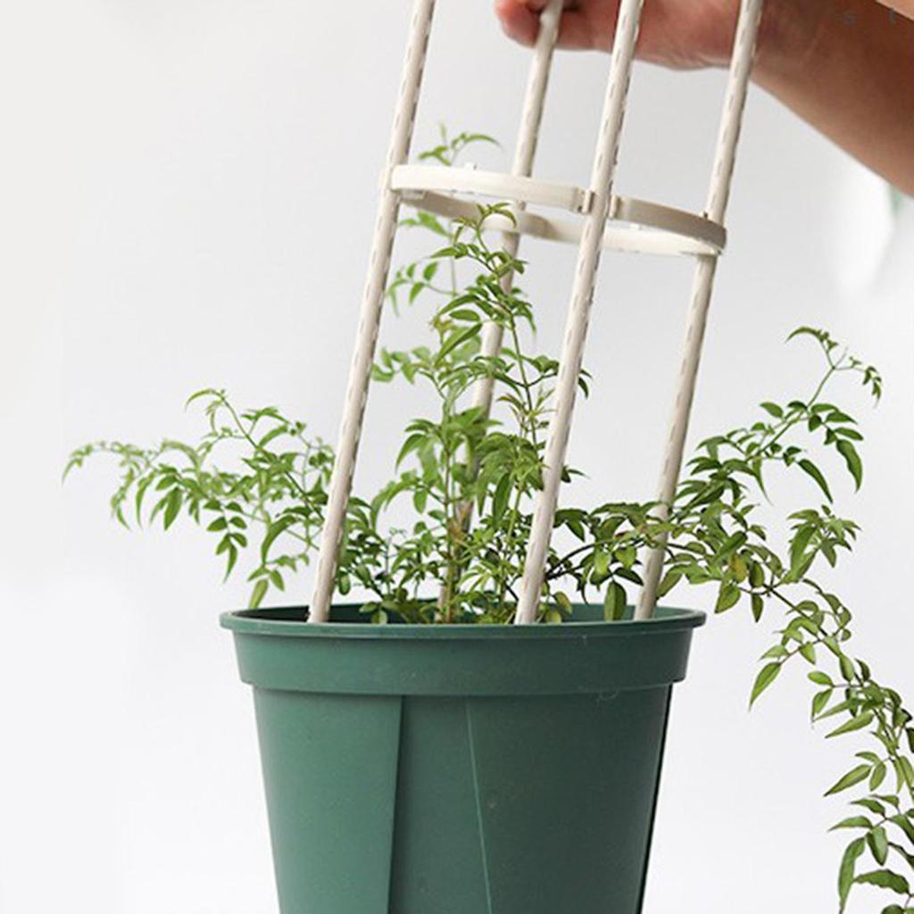 Plant Support Fixed Vine Climbing Rack Trellis Cucumbers Flowers Cage White