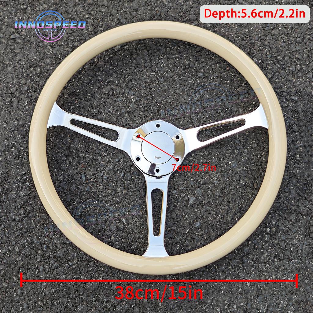 15inch 380mm ABS Vintage Classic Sport Car Racing Steering Wheel for Volkswagen