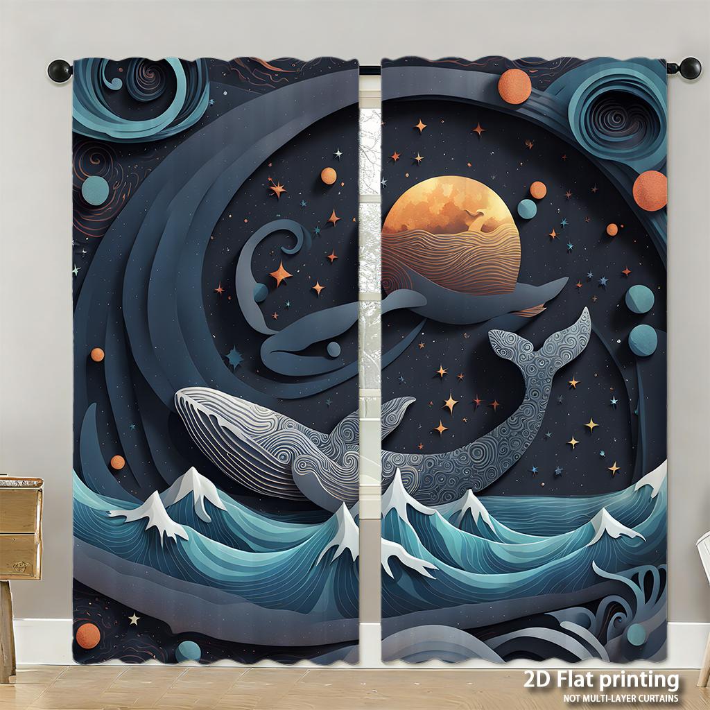 Piece Set High Definition Digital Printed Curtainspink Candy Castle Fantasy Colorful Cartoon Stylehome Decoration Style Curtains Made Of Polyester