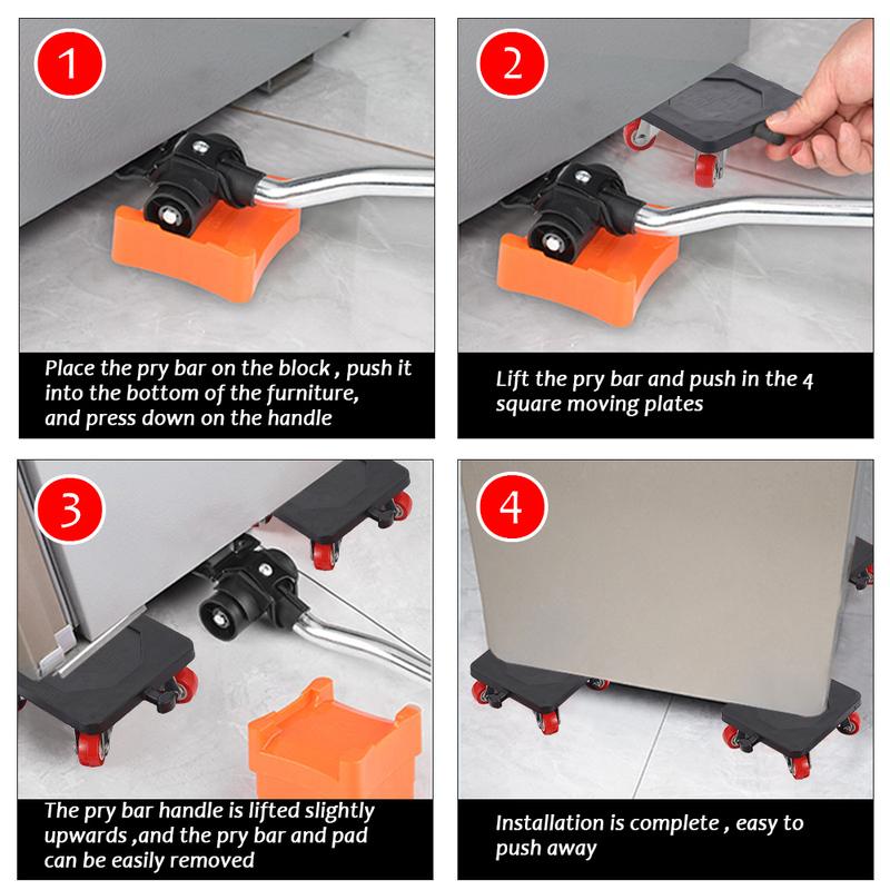 500KG Heavy Duty Furniture Lifter Transport Mover Sliders Furniture Roller Furniture Dolly Labor-Saving Furniture Mover Tools