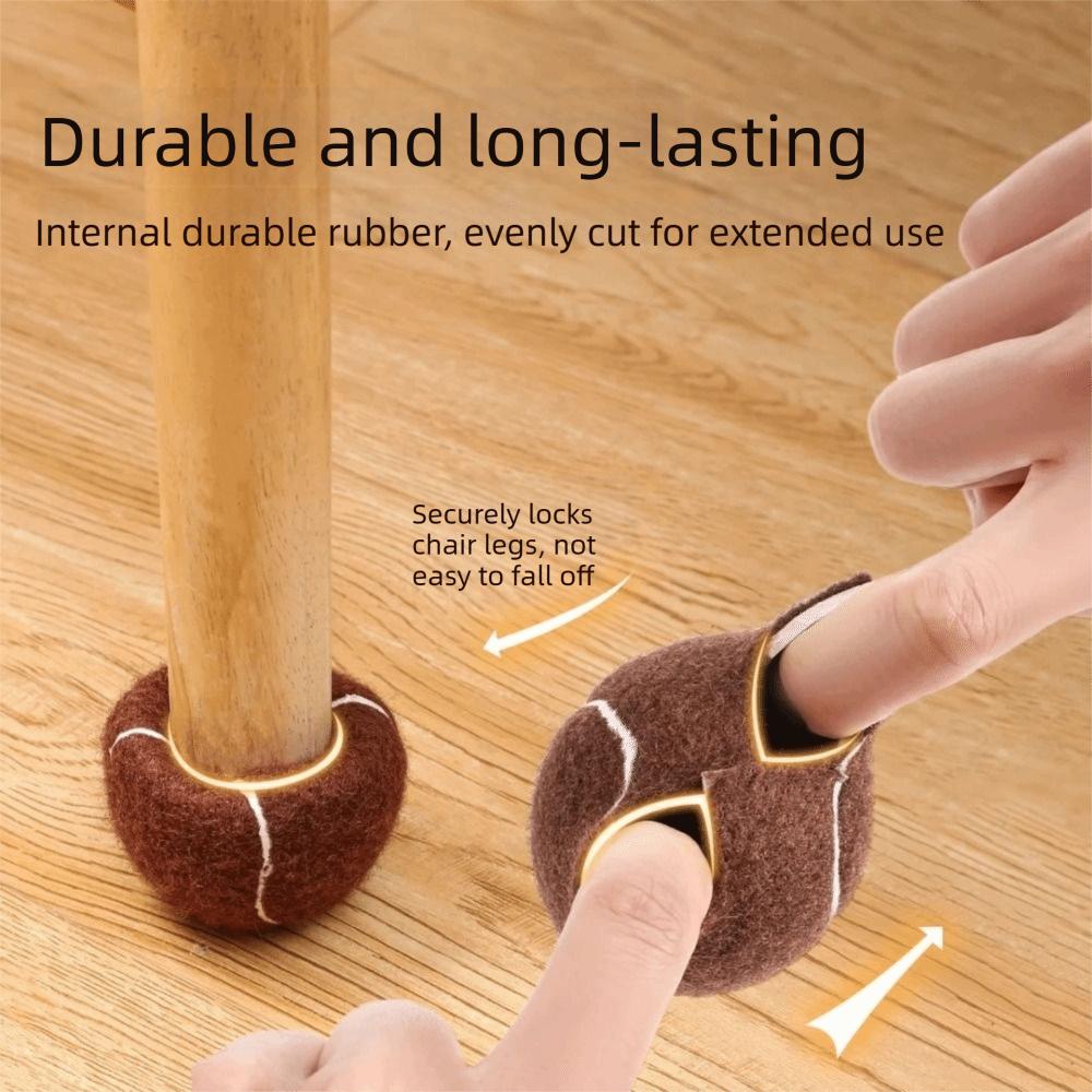 4 Stück Tennisform Stuhl Tischbeinabdeckungen Anti-Lärm Schutzhülle Möbelbeinabdeckung Verschleißfest Esszimmer Tisch Socken